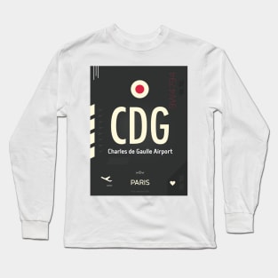 CDG Charles de Gaulle Airport Long Sleeve T-Shirt